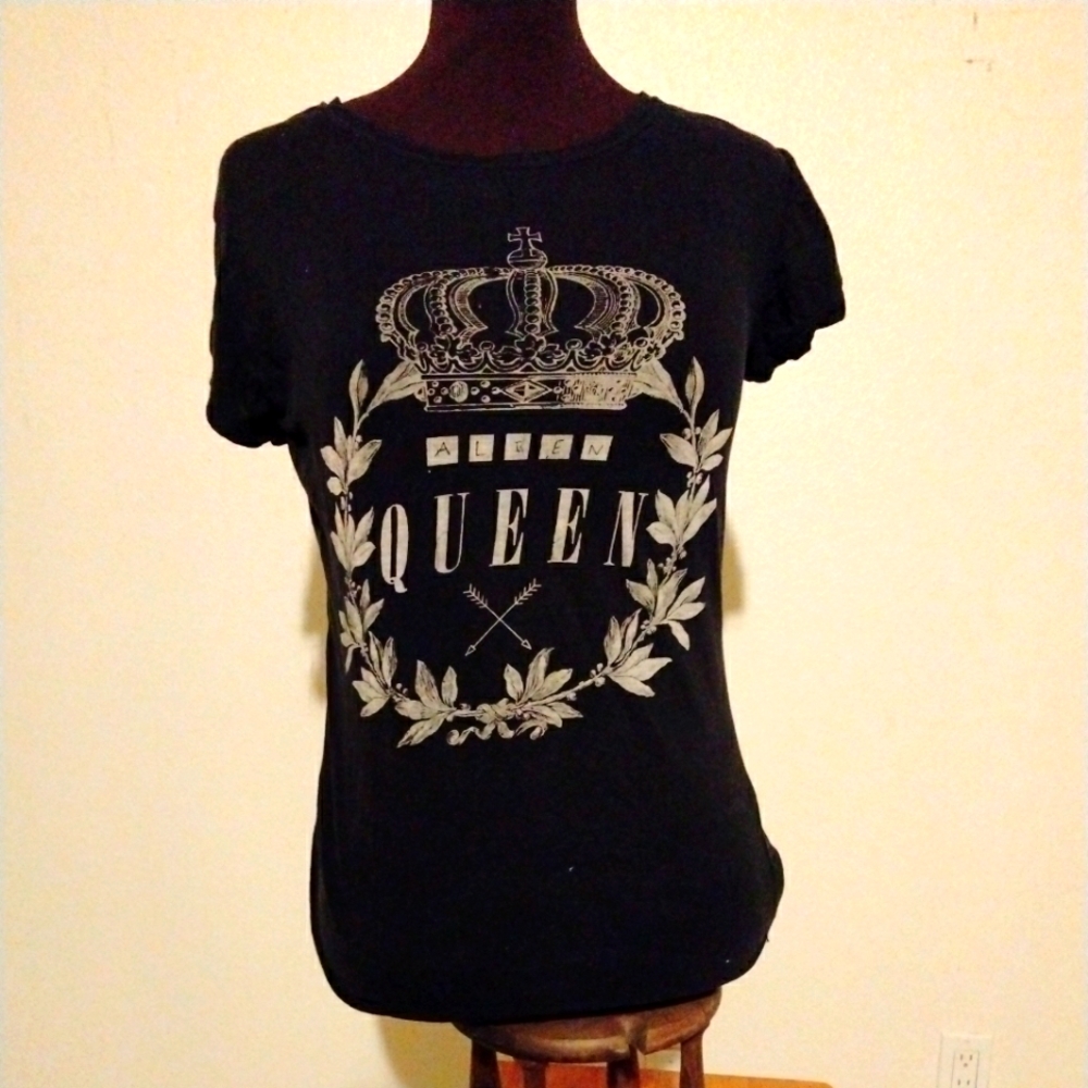 Beware t-shirt black graphic 6-8